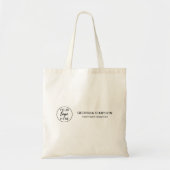 Eenvoudig bedrijfslogo gepersonaliseerd tote bag (Voorkant)