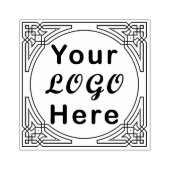 Eenvoudig bedrijfslogo grote rubberen stempel (Afrduk)