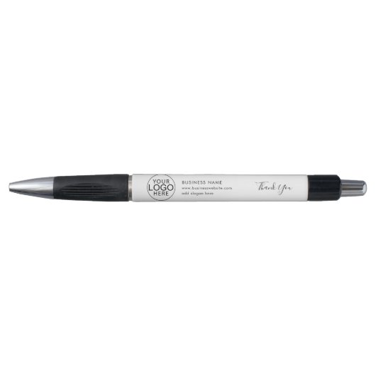 Eenvoudig Bedrijfslogo Script Bedankt Pen (Voorkant)
