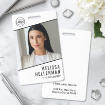 Eenvoudig bedrijfslogo Werknemer-ID