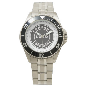 Eenvoudig bedrijfslogo werknemerspersoneelsspullen horloge