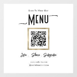 Eenvoudig bedrijfsmenu Verbinding maken Venster va Raamsticker