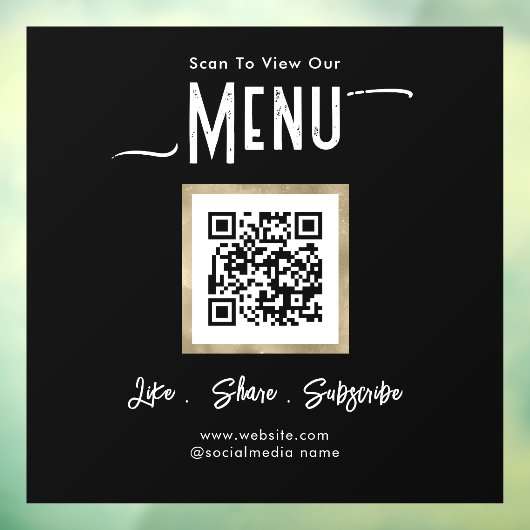 Eenvoudig bedrijfsmenu Verbinding maken Venster va Raamsticker (Vel 3)