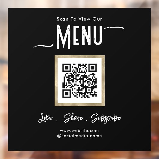 Eenvoudig bedrijfsmenu Verbinding maken Venster va Raamsticker (Vel 2)