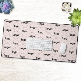 Eenvoudig bedrijfspatroon Blush roze Bureaumat