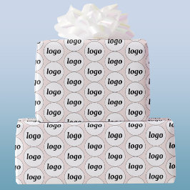 Eenvoudig bedrijfspatroon Blush roze Cadeaupapier