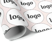 Eenvoudig bedrijfspatroon Blush roze Cadeaupapier (Rol Hoek)