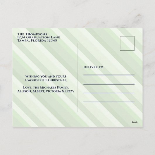 Eenvoudig beeld van kerstcadeautjes feestdagenkaart (Achterkant)