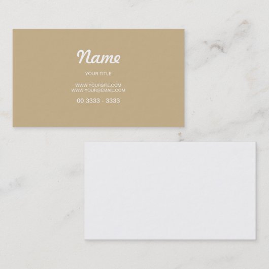 Eenvoudig beeld visitekaartje (Voorkant / Achterkant)