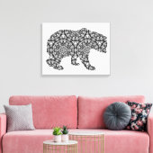 Eenvoudig Beer Geometrische kleuring Canvas Afdruk (Insitu (Woonkamer))
