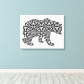 Eenvoudig Beer Geometrische kleuring Canvas Afdruk (Insitu (Houten vloer))