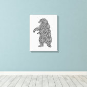 Eenvoudig Beer Geometrische kleuring Canvas Afdruk (Insitu (Houten vloer))