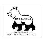 Eenvoudig beer Professionele Bold Botanische Krans Rubberstempel (Afrduk)