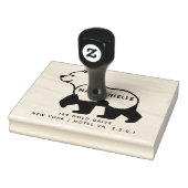 Eenvoudig beer Professionele Bold Botanische Krans Rubberstempel (Stempel)