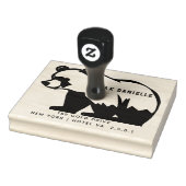 Eenvoudig beer Professionele Bold Botanische Krans Rubberstempel (Stempel)