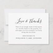 Eenvoudig begrafeniscondoleances Bereavement Sympa Bedankkaart (Voorkant)