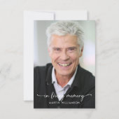 Eenvoudig begrafenisfotoscript bedankt (Achterkant)