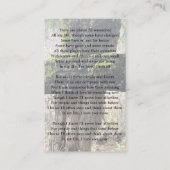 Eenvoudig begrafenisgebed 2 foto's Kaart Visitekaartje (Achterkant)