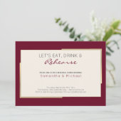 Eenvoudig begrafenisplechtig bruiloft kaart (Staand voorkant)