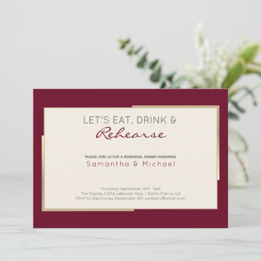 Eenvoudig begrafenisplechtig bruiloft kaart (Staand voorkant)