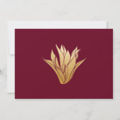 Eenvoudig begrafenisplechtig bruiloft kaart (Achterkant)