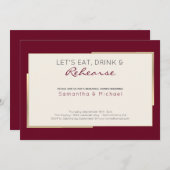 Eenvoudig begrafenisplechtig bruiloft kaart (Voorkant / Achterkant)