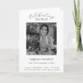 Eenvoudig begrafenisprogramma Orde van Service Programma (Voorkant)