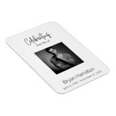 Eenvoudig begrafenissympathie Foto Memorial Magneet (Rechterzijde)