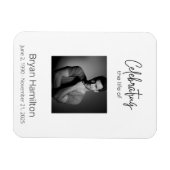 Eenvoudig begrafenissympathie Foto Memorial Magneet (Horizontaal)