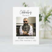 Eenvoudig begrafenissympathie Foto Memorial Prayer Kaart (Staand voorkant)