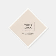 Eenvoudig Beige Aangepast Zakelijk Logo Promotione