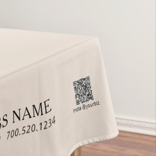 Eenvoudig Beige Bedrijf Logo Craft Show Tafelkleed