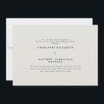 Eenvoudig beige Bride Parents Wedding Invitation Kaart<br><div class="desc">Eenvoudige huwelijksuitnodiging. Roomkleurige achtergrond. Bride ouders.</div>