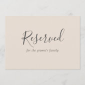 Eenvoudig Beige Elegant Bruiloft Gereserveerd Teke (Voorkant)