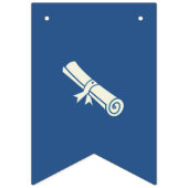 Eenvoudig beige en blauw  Afstuderen Vlaggetjes (Tweede vlag)