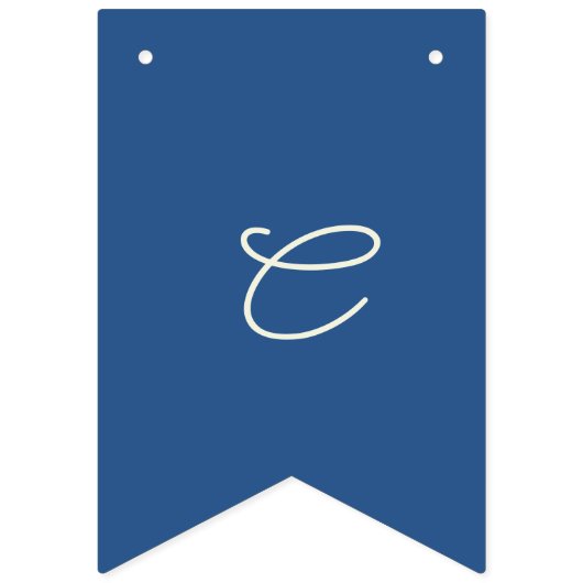 Eenvoudig beige en blauw  Afstuderen Vlaggetjes (Derde vlag)