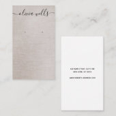 Eenvoudig beige handtekenscript dat beeldscherm oo visitekaartje (Voorkant / Achterkant)