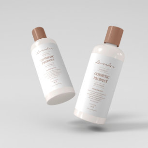 Eenvoudig beige ingrediëntenetiket voedselcontainer etiket