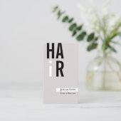 Eenvoudig beige kapper neutraal Visitekaartje (Staand voorkant)