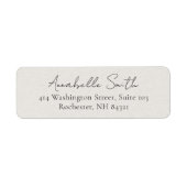 Eenvoudig beige, klassieke, elegant-retouradres etiket (Voorkant)