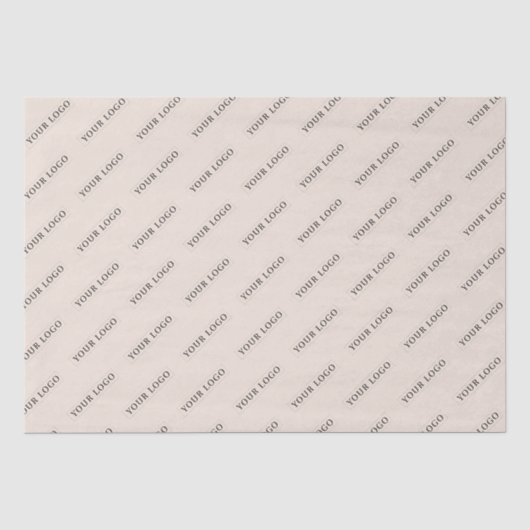 Eenvoudig Beige Minimaal Zakelijk Logo Tissuepapier (Voorkant)