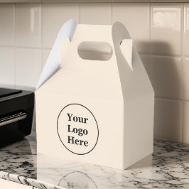 Eenvoudig beige minimalistisch bedankdoosjes
