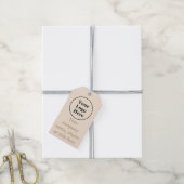 Eenvoudig beige minimalistisch cadeaulabel (Met Touw)