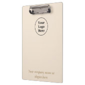 Eenvoudig beige minimalistisch klembord (Links)