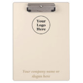 Eenvoudig beige minimalistisch klembord (Voorkant)