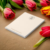 Eenvoudig beige minimalistisch Notitieblok