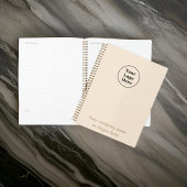 Eenvoudig beige minimalistisch planner