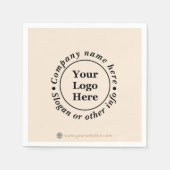 Eenvoudig beige minimalistisch servet (Voorkant)