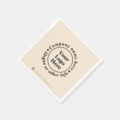 Eenvoudig beige minimalistisch servet (Hoek)