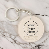 Eenvoudig beige minimalistisch sleutelhanger